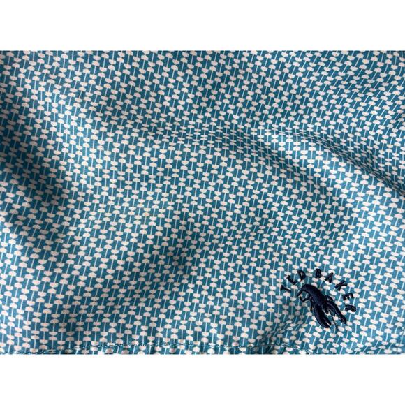 Ted Baker Men's Swim Trunks in Turquoise & White Geometric Print Size 3/ 32 - Picture 3 of 6